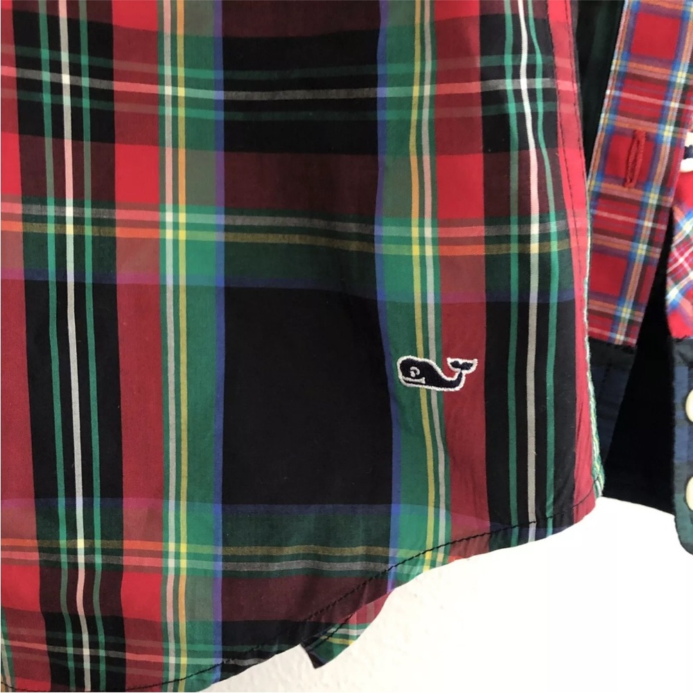 Vineyard Vines Patchwork Plaid Button-Down Shirt … - image 5